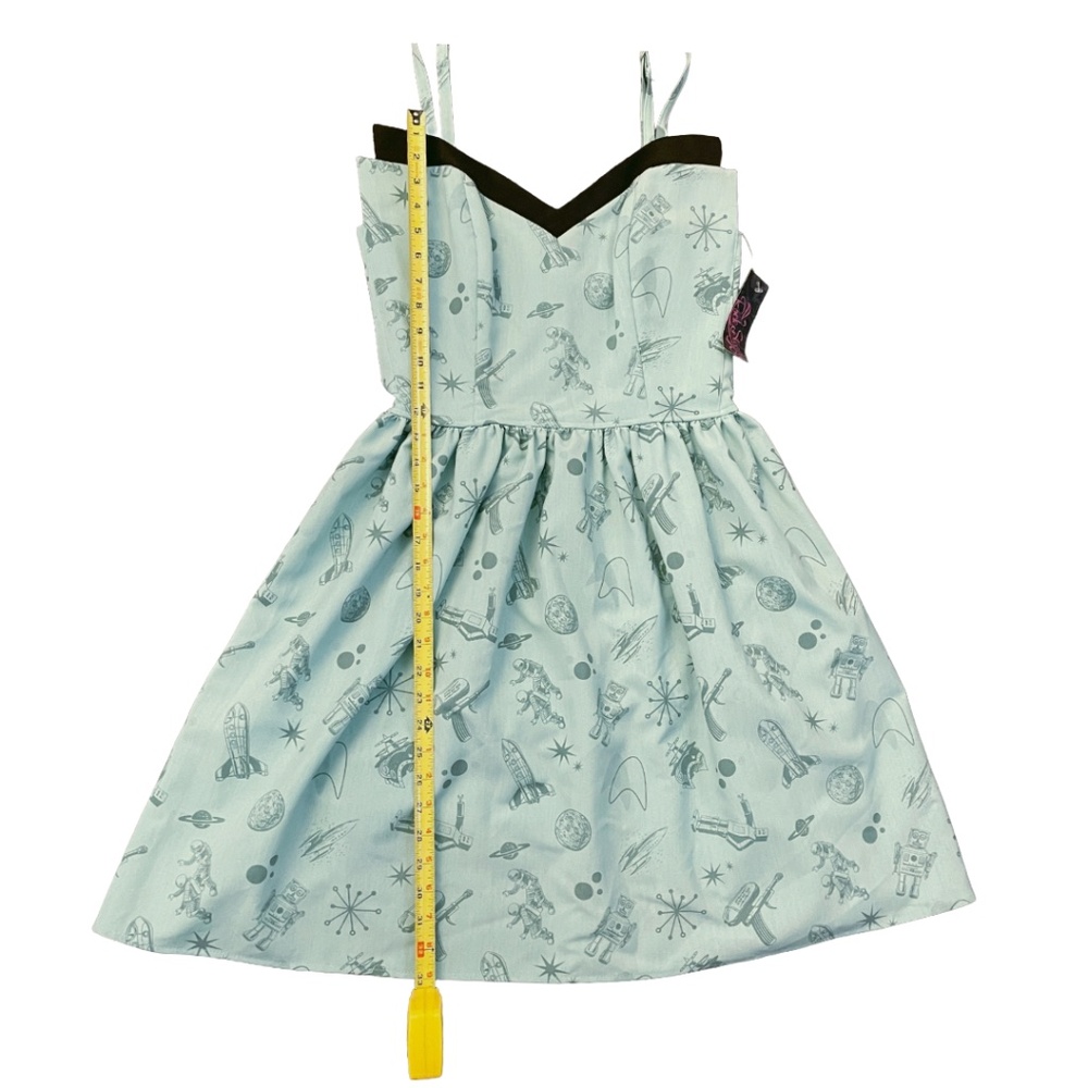 NWT Retro fit-and-flare Rockabilly sundress 1950s space age dress vintage style - Picture 3 of 4